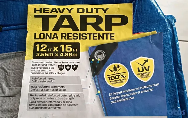 herramientas, jardines y exterior - Lona TARP Extra resistente 12x16 pies Impermeable 2
