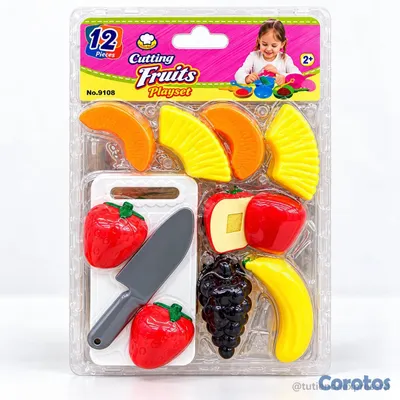 juguetes - Juego Educativo de Frutas para Cortar con Velcro – 6