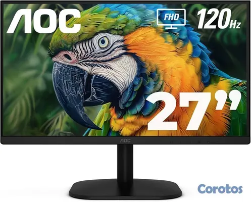 computadoras y laptops - MONITOR AOC 27" 27B35H3, FHD (1920X1080) 120HZ, PANEL IPS, HDMI, VGA, HDR, ADAPT 2