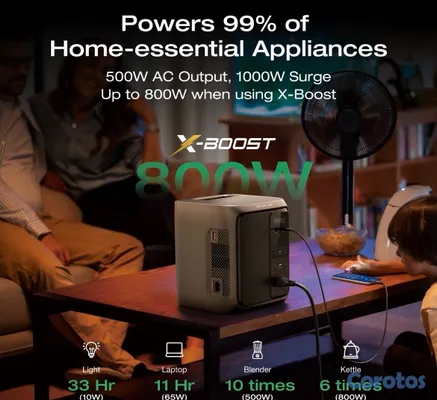 plantas e inversores - EcoFlow DELTA 3 1000 Air 960Wh Portable Power Station 500W LFP Battery 3