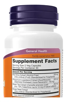 Salud y Equipamiento Médico - Resveratrol 60 Cap Now - Unidad A - Unidad A $2515 2