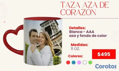 Taza aza de corazón 