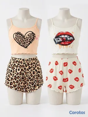 ropa para mujer - piyamas cortas damas y niñas. 6