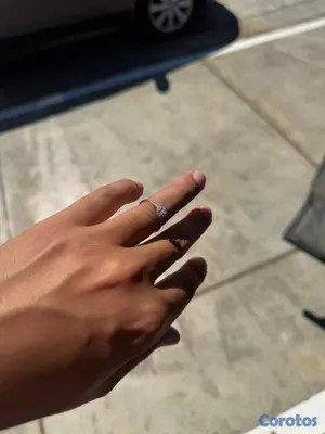 joyas, relojes y accesorios - ANILLO DE COMPROMISO EN ORO BLANCO 14K CON DIAMANTES 3