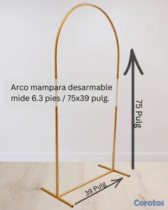 Vendo "Set de 3 arcos metálicos" desarmable, ideal para cumpleaños 
y eventos.