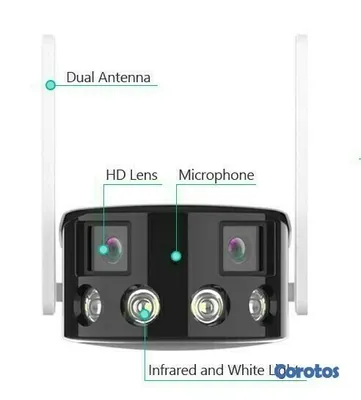 camaras y audio - Camara de seguridad wifi 180 grados con angulo de vision panoramica 4