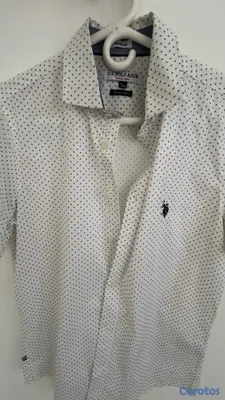 ropa para hombre - Camisa U.S. Polo Assn. Blanca Estampada para Hombre – Nueva 2