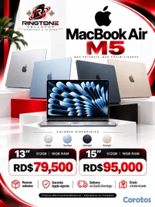 MACBOOK AIR M5 13" 15" 512GB 16GB RAM SELLADAS OFERTA