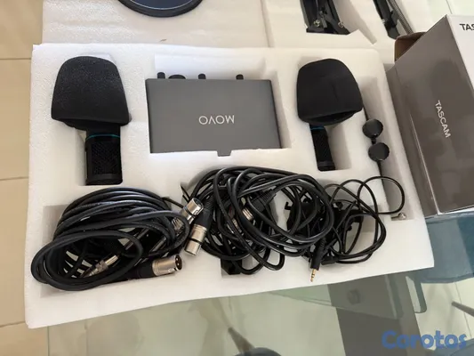 instrumentos musicales - Kit de podcast Movo PodKit2A para 2 personas + 2 a 4