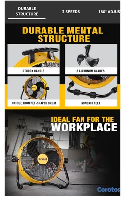 aires acondicionados y abanicos - Abanico de Piso DEWALT DXF1840 4