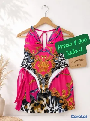 ropa para mujer - traje de baño 2 piezas 
talla L
rosado con animal prin  2