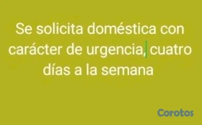 se solicita doméstica para santo domingo buen salario 