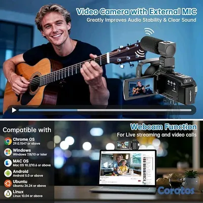 camaras y audio - 📹 Videocámara 8K Ultra HD 88MP | Zoom 18X Visión Nocturna Micrófono Incluido 📷 6