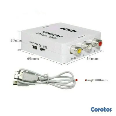 otros electronicos - Convertidor adaptador HDMI a RCA (audio y video) 3