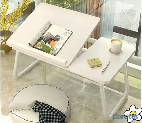muebles y colchones - Mesa de laptop con su portavasos, Cómoda y practica 🌺🌺🖐️ 3