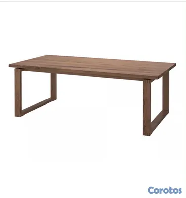 muebles y colchones - MÖRBYLÅNGA, mesa color marrón. 
Table, oak veneer brown stained 2