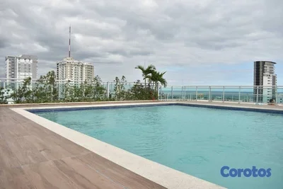 Amueblado céntrico en Bella Vista noveno nivel, piscina con vista a el mar 