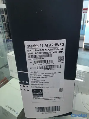 computadoras y laptops - MSI Stealth 16 intel core ultra 7 255H 1TB 32gb Ram RTX5060 Nueva Sellada 2