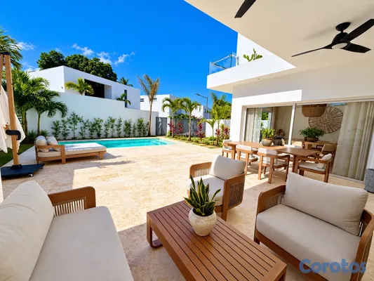 casas vacacionales y villas - Villa de Diseño con Piscina en Complejo Cerrado – Las Terrenas 5