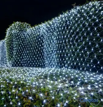 decoración y accesorios - Malla de Luces Navideña 3 Metros por 2 Metros, multicolor , amarillo cálido y bl