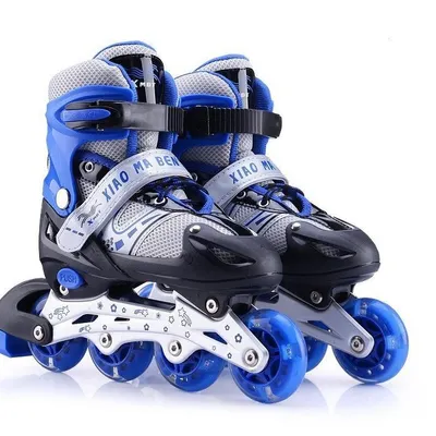 juguetes - PATINES NIÑOS Y ADULTOS SIZE 31 AL 41 patines en linea patineta luz led 4