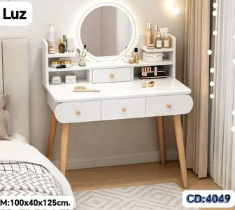 Tocador moderno espejo con luz led 