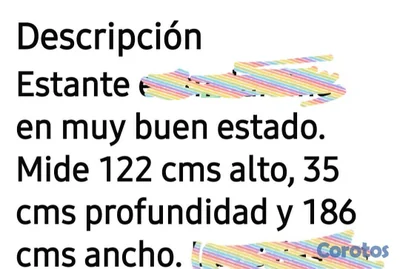 Estantería   de 15  espacio  eecto estado  $8500 s