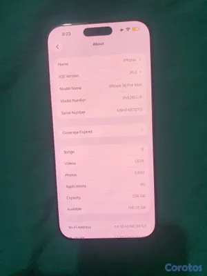 celulares y tabletas - iPhone 16 pro Max 256 gb factory  5