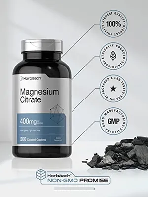Salud y Equipamiento Médico - Citrato De Magnesio 400 Mg 200 Cap Horbaach 4