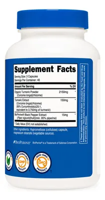 Salud y Equipamiento Médico - Nutricost Curcumina De Curcuma 95% Curcuminoides 500 Mg 120 4