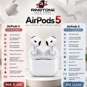 AIRPODS 5 USB-C | AIRPODS 5 CARGA INALAMBRICA