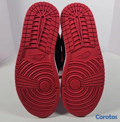 zapatos para hombre - Nike Air Jordan 1 High 'Satin Bred' Red Black Sneakers size 8 hombre o Women’9.5 4