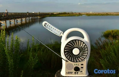 Ventilador Con panel solar Recargable 