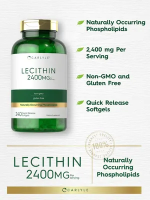 Salud y Equipamiento Médico - Lecitina De Carlyle 2400mg | 240 Capsulas De Gelatina Blanda 3
