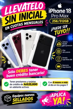 celulares y tabletas - IPhone 18 pro max 256/512gb sin  inicial DEBES ten