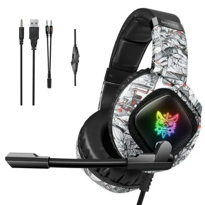 accesorios para electronica - Auriculares Audifonos ONIKUMA K19 para Xbox One PS5 gamer RGB 4