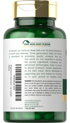 Salud y Equipamiento Médico - Glicinato De Magnesio Con Ashwagandha 2,740mg 120cap Carlyle 3