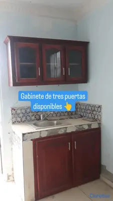 cocina - Gabinete de tres en madera de cocina  2