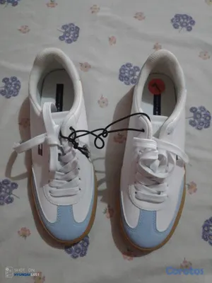zapatos para mujer - tenis azul con blanco 2