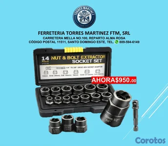 Extractor de tornillos y tuercas dañada
