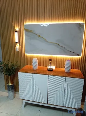 decoración y accesorios -  Mueble de TV Tipo Clendencia Moderno en MDF Hidrófugo y Lacado 3