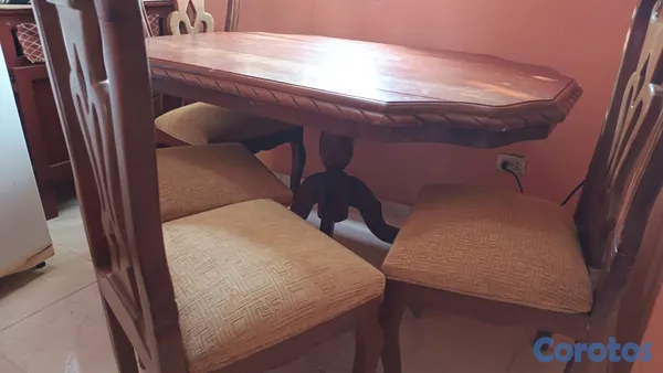 muebles y colchones - Comedor 4 Sillas Madera Caoba y andiroba  2