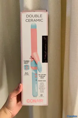 salud y belleza - Rizador de pelo de doble ceramina CONAIR, no queda el pelo.  2