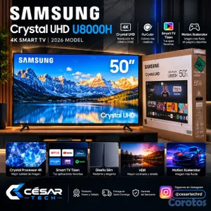 Samsung 50” Crystal UHD 4K U8000H 2026 – Smart TV Tizen