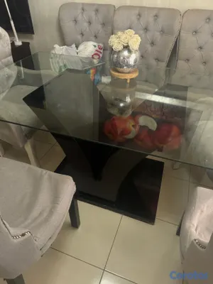 muebles y colchones - Juego De Comer Mesa De Vidrio Y 8 Silla.por Motivó De Viaje 9