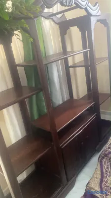 decoración y accesorios - estante en caoba  2