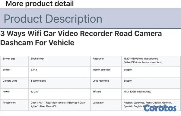 accesorios para vehiculos - Cámara para Carro AM1080 – Seguridad y Grabación e 5