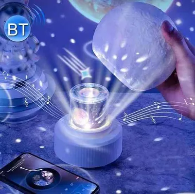 accesorios - Lámpara de luna Proyector de cielo estrellado de fantasía dibujos noche colorida 3