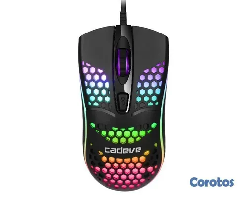 computadoras y laptops - Mouse VF53 RGB Profesional para Gamers y Uso Diari 2