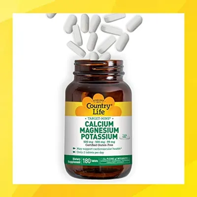 Salud y Equipamiento Médico - Suplemento De Calcio Magnesio Potasio - Country Life 4